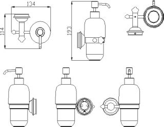 Дозатор для жидкого мыла Sapho Astor хром 1325-19